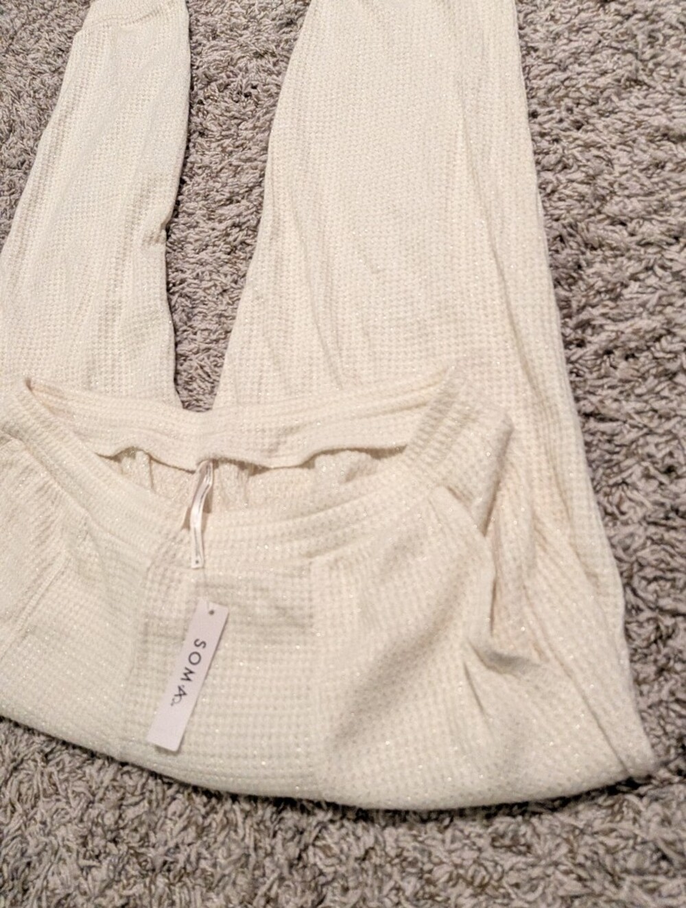 NEW Soma Cozy Waffle Banded Pajama